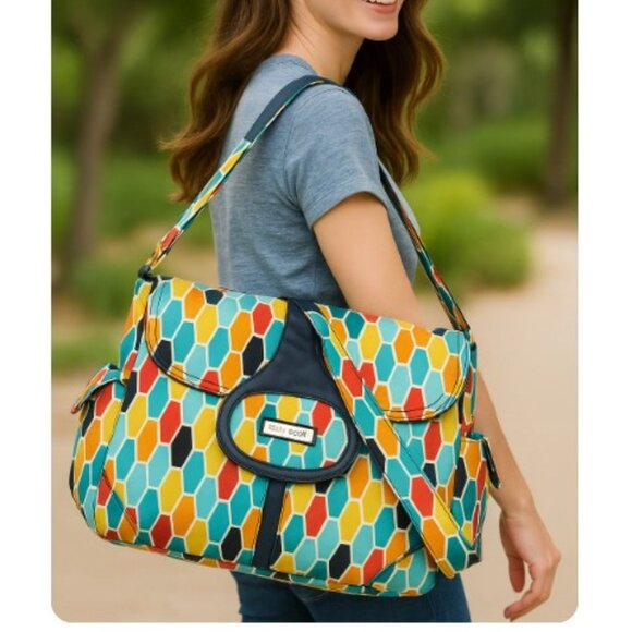 Kalencom New Orleans Diaper Bag with Accessories Retro Large NWT Weekender - Picture 1 of 9